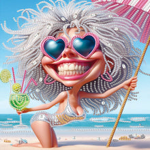 Load image into Gallery viewer, Diamond Painting - Partial Special Shaped - Cute old lady (30*30CM)