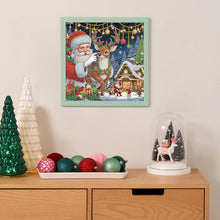 Load image into Gallery viewer, Diamond Painting - Partial Special Shaped - Santa Claus (30*30CM)