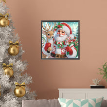Load image into Gallery viewer, Diamond Painting - Partial Special Shaped - Santa Claus (30*30CM)