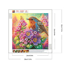 Load image into Gallery viewer, Diamond Painting - Partial Special Shaped - Birds and flowers (30*30CM)
