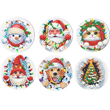 Load image into Gallery viewer, 6Pcs Acrylic Merry Christmas Diamond Painting Refrigerator Magnet for Home decor