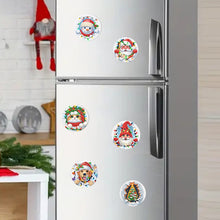 Load image into Gallery viewer, 6Pcs Acrylic Merry Christmas Diamond Painting Refrigerator Magnet for Home decor