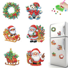 Load image into Gallery viewer, 6Pcs Acrylic Christmas Elements Diamond Painting Refrigerator Magnet for DIY Art