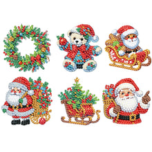 Load image into Gallery viewer, 6Pcs Acrylic Christmas Elements Diamond Painting Refrigerator Magnet for DIY Art