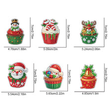 Load image into Gallery viewer, 6Pcs Acrylic Christmas Cakes Diamond Painting Refrigerator Magnet for Home decor