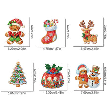 Load image into Gallery viewer, 6Pcs Acrylic Merry Christmas Diamond Painting Refrigerator Magnet for Home decor