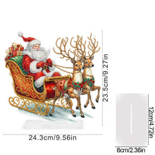 Load image into Gallery viewer, Acrylic Christmas Santa & Elk Special Shape Diamond Painting Desktop Ornaments