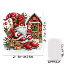 Load image into Gallery viewer, Acrylic Christmas Gnome Special Shape Diamond Painting Desktop Ornaments