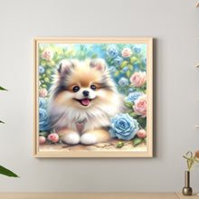 Load image into Gallery viewer, Diamond Painting - Full Round - Rose Garden Pomeranian (30*30CM)