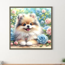 Load image into Gallery viewer, Diamond Painting - Full Round - Rose Garden Pomeranian (30*30CM)
