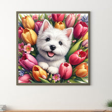 Load image into Gallery viewer, Diamond Painting - Full Round - Tulip West Highland White Terrier (30*30CM)