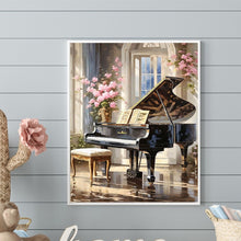 Load image into Gallery viewer, Diamond Painting - Full Round - Pink Flower Piano Hall (40*50CM)