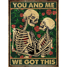 Load image into Gallery viewer, Diamond Painting - Full Round - Two skull tarot cards (30*40CM)