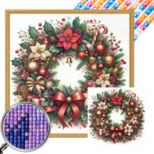 Load image into Gallery viewer, Diamond Painting - Full Square - Christmas wreath (30*30 CM)