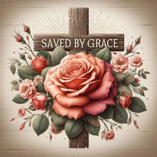 Load image into Gallery viewer, AB Diamond Painting - Full Square - Cross flowers (40*40CM)