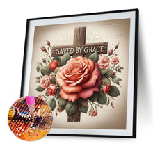 Load image into Gallery viewer, AB Diamond Painting - Full Square - Cross flowers (40*40CM)