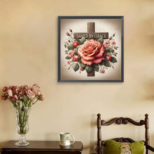 Load image into Gallery viewer, AB Diamond Painting - Full Square - Cross flowers (40*40CM)