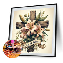 Load image into Gallery viewer, AB Diamond Painting - Full Square - Cross flowers (40*40CM)