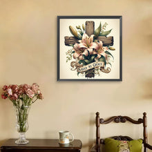 Load image into Gallery viewer, AB Diamond Painting - Full Square - Cross flowers (40*40CM)