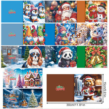 Load image into Gallery viewer, 12pcs Christmas Diamond Painting Greeting Cards Diamond Art Christmas Cards (A)