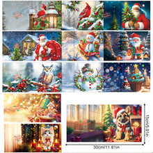 Load image into Gallery viewer, 12pcs Christmas Diamond Painting Greeting Cards Diamond Art Christmas Cards (D)