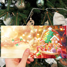 Load image into Gallery viewer, 12pcs Christmas Diamond Painting Greeting Cards Diamond Art Christmas Cards (D)