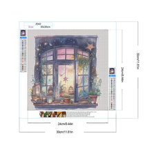 Load image into Gallery viewer, Diamond Painting - Full Round - Cartoon witch windowsill (30*30CM)