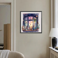 Load image into Gallery viewer, Diamond Painting - Full Round - Cartoon witch windowsill (30*30CM)