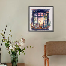 Load image into Gallery viewer, Diamond Painting - Full Round - Cartoon witch windowsill (30*30CM)