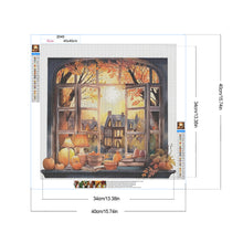 Load image into Gallery viewer, Diamond Painting - Full Round - Autumn window scenery (40*40CM)