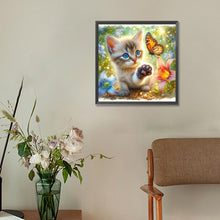 Load image into Gallery viewer, Diamond Painting - Full Round - Butterfly cat (30*30CM)