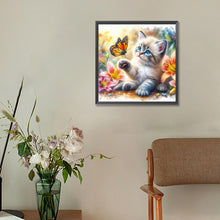 Load image into Gallery viewer, Diamond Painting - Full Round - Butterfly cat (30*30CM)