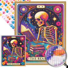 Load image into Gallery viewer, AB Diamond Painting - Full Round - Reading skull (40*50CM)