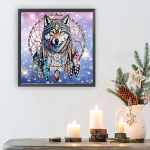 Load image into Gallery viewer, Diamond Painting - Partial Special Shaped - Dream catcher wolf (30*30CM)