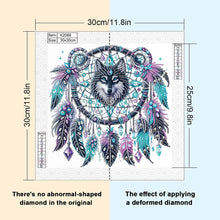 Load image into Gallery viewer, Diamond Painting - Partial Special Shaped - Dream catcher wolf (30*30CM)