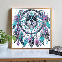 Load image into Gallery viewer, Diamond Painting - Partial Special Shaped - Dream catcher wolf (30*30CM)