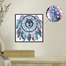 Load image into Gallery viewer, Diamond Painting - Partial Special Shaped - Dream catcher wolf (30*30CM)