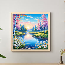 Load image into Gallery viewer, Diamond Painting - Full Round - Flower bush river landscape series (30*30CM)