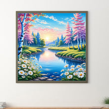 Load image into Gallery viewer, Diamond Painting - Full Round - Flower bush river landscape series (30*30CM)