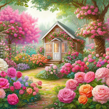 Load image into Gallery viewer, Diamond Painting - Full Round - Rose flower house (30*30CM)