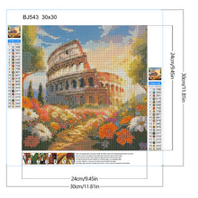 Load image into Gallery viewer, Diamond Painting - Full Round - Flower bush Roman Colosseum (30*30CM)