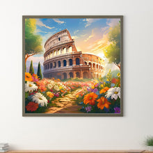 Load image into Gallery viewer, Diamond Painting - Full Round - Flower bush Roman Colosseum (30*30CM)