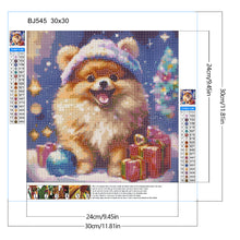 Load image into Gallery viewer, Diamond Painting - Full Round - Christmas Pomeranian (30*30CM)