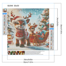 Load image into Gallery viewer, Diamond Painting - Full Round - Sled elk (30*30CM)