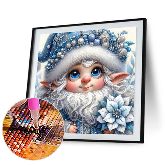 Diamond Painting - Full Round - Christmas white-haired elf (30*30CM)