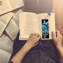 Load image into Gallery viewer, 3Pcs PET Special Shaped Christmas Rose DIY Diamond Bookmark with Crystal Pendant