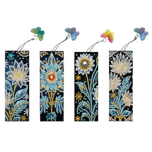 Load image into Gallery viewer, 4Pcs PET Special Shaped Flower DIY Diamond Painting Bookmark for Reading Lover