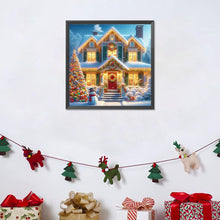 Load image into Gallery viewer, Diamond Painting - Full Round - Christmas in a single house on a winter night (30*30CM)