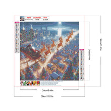 Load image into Gallery viewer, Diamond Painting - Full Round - Santa Claus over the town (30*30CM)