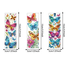Load image into Gallery viewer, 3Pcs Special Shape Butterfly Diamond Painting Bookmark with Pendant